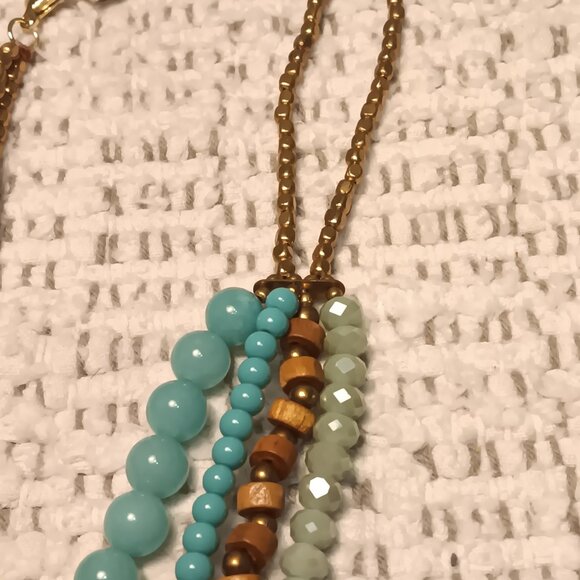 Lot of 3 beaded NWT jewelry - multi-layer necklace, bracelet stack, drop earring - Picture 3 of 12